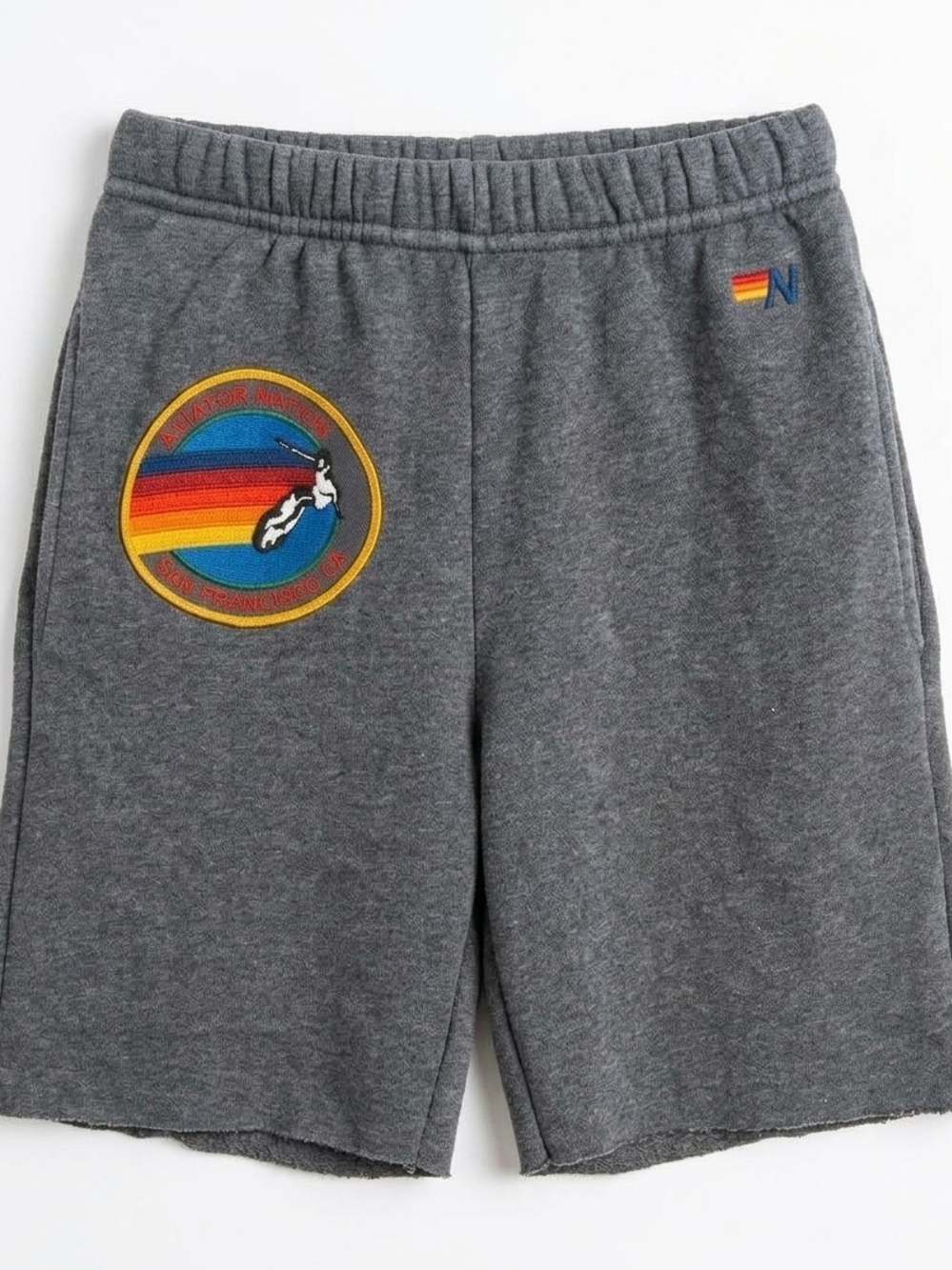 Aviator Nation Austin Kids Boys Charcoal Shorts Sz 10y